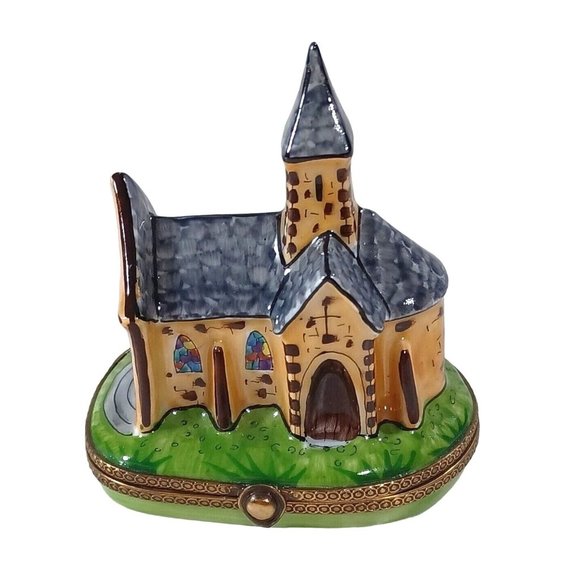 Limoges Other - Limoges Old World Church Chapel Cathedral Trinket Box Very Rare!